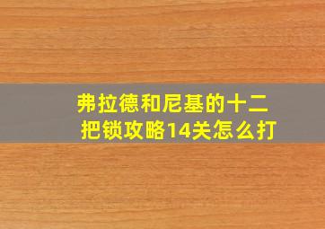 弗拉德和尼基的十二把锁攻略14关怎么打