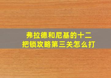 弗拉德和尼基的十二把锁攻略第三关怎么打