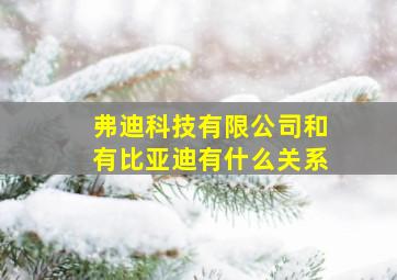 弗迪科技有限公司和有比亚迪有什么关系