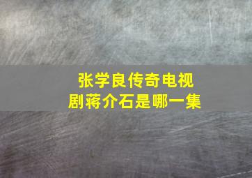 张学良传奇电视剧蒋介石是哪一集