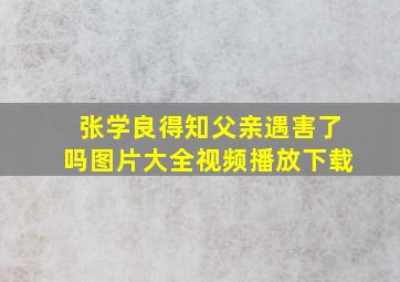 张学良得知父亲遇害了吗图片大全视频播放下载