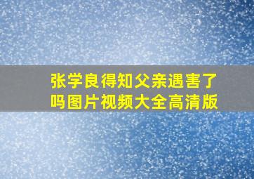 张学良得知父亲遇害了吗图片视频大全高清版