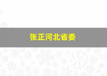 张正河北省委