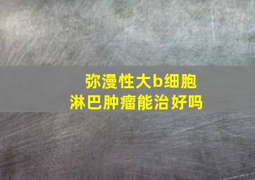 弥漫性大b细胞淋巴肿瘤能治好吗