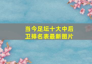 当今足坛十大中后卫排名表最新图片