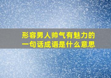 形容男人帅气有魅力的一句话成语是什么意思