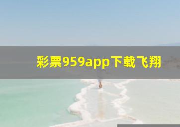 彩票959app下载飞翔