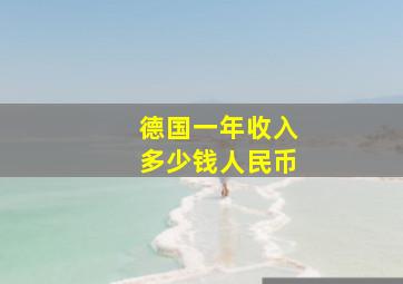 德国一年收入多少钱人民币