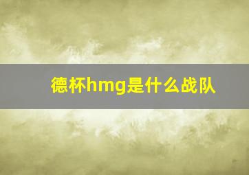 德杯hmg是什么战队