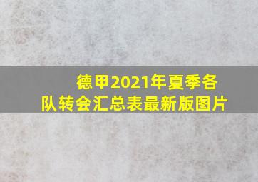 德甲2021年夏季各队转会汇总表最新版图片