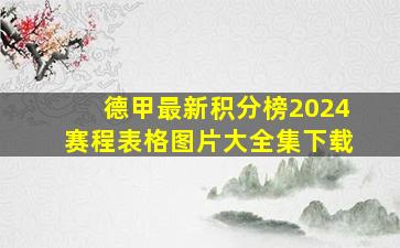 德甲最新积分榜2024赛程表格图片大全集下载