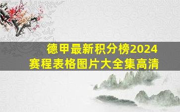 德甲最新积分榜2024赛程表格图片大全集高清