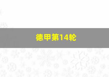 德甲第14轮