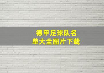 德甲足球队名单大全图片下载