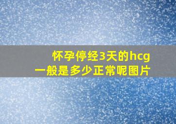 怀孕停经3天的hcg一般是多少正常呢图片