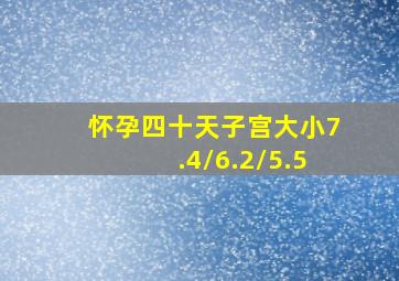 怀孕四十天子宫大小7.4/6.2/5.5