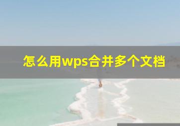 怎么用wps合并多个文档