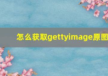 怎么获取gettyimage原图