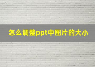 怎么调整ppt中图片的大小