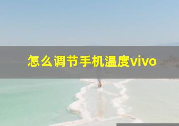 怎么调节手机温度vivo