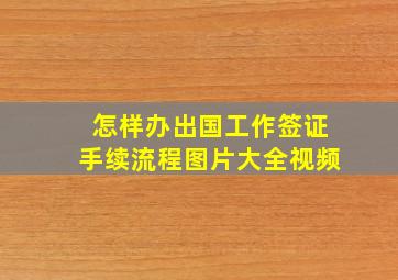 怎样办出国工作签证手续流程图片大全视频