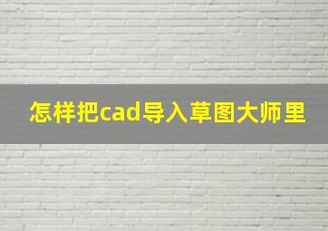 怎样把cad导入草图大师里