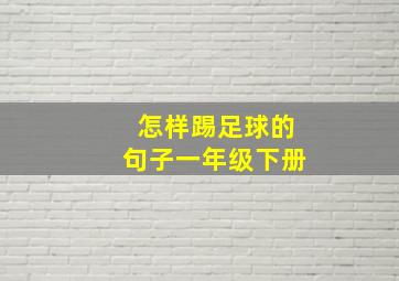 怎样踢足球的句子一年级下册