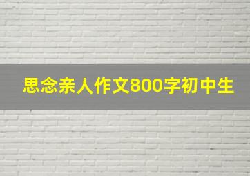 思念亲人作文800字初中生