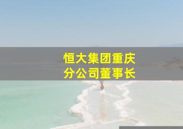 恒大集团重庆分公司董事长