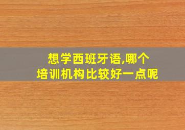 想学西班牙语,哪个培训机构比较好一点呢