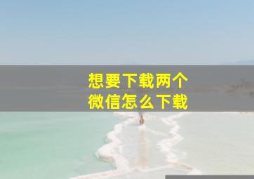 想要下载两个微信怎么下载