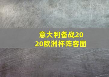 意大利备战2020欧洲杯阵容图