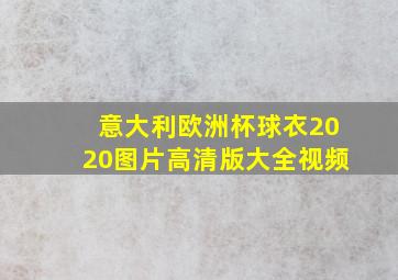 意大利欧洲杯球衣2020图片高清版大全视频