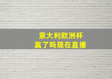 意大利欧洲杯赢了吗现在直播