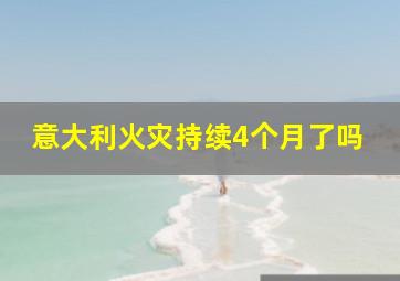 意大利火灾持续4个月了吗