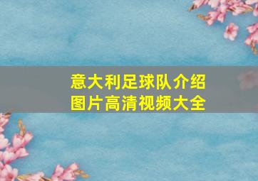 意大利足球队介绍图片高清视频大全