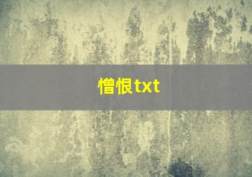 憎恨txt