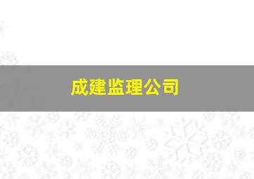 成建监理公司