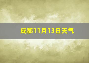 成都11月13日天气