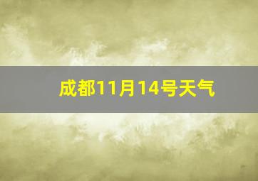 成都11月14号天气