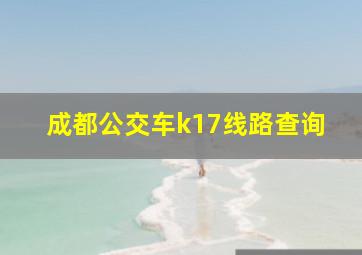 成都公交车k17线路查询