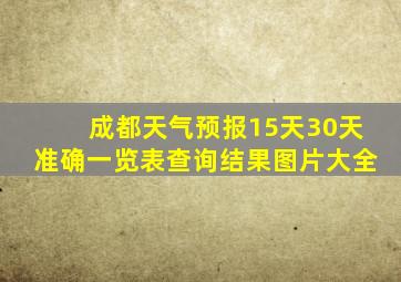 成都天气预报15天30天准确一览表查询结果图片大全