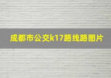 成都市公交k17路线路图片