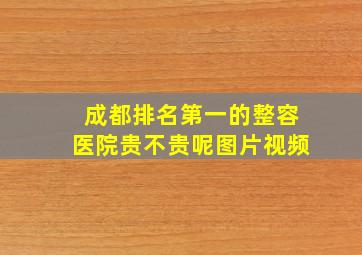 成都排名第一的整容医院贵不贵呢图片视频