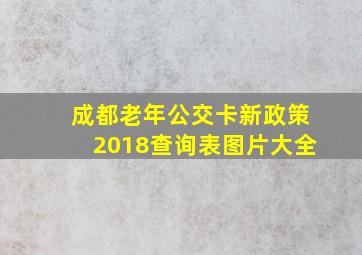 成都老年公交卡新政策2018查询表图片大全