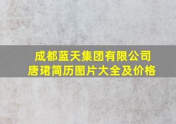 成都蓝天集团有限公司唐珺简历图片大全及价格