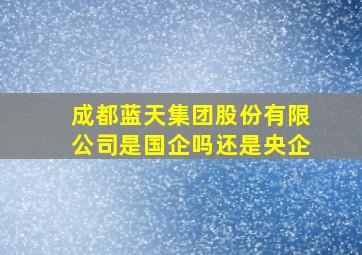 成都蓝天集团股份有限公司是国企吗还是央企