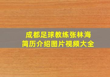 成都足球教练张林海简历介绍图片视频大全