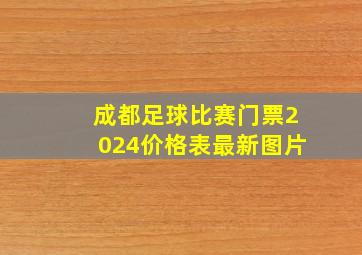 成都足球比赛门票2024价格表最新图片