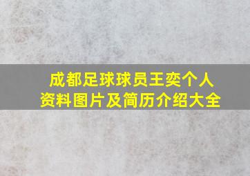 成都足球球员王奕个人资料图片及简历介绍大全